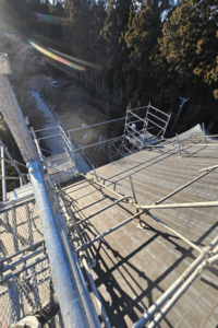 山門足場施工　岡村総建