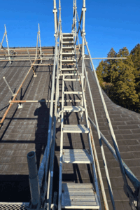 山門足場施工　岡村総建