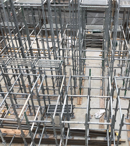 RC建造物足場施工　岡村総建