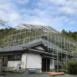 寺院素屋根足場施工　岡村総建