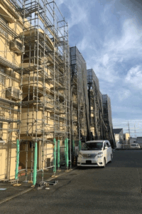 外壁塗装足場　岡村総建