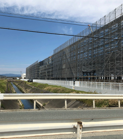 物流倉庫足場施工　岡村総建